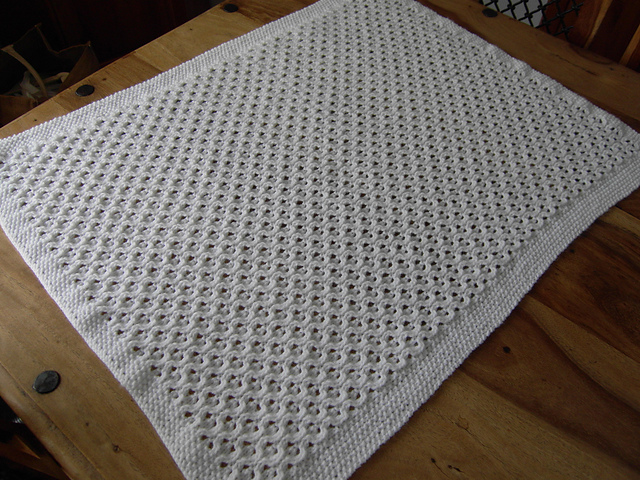 Honeycomb Lacy Baby Blanket